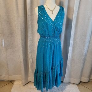 NWT. Lilly Pulitzer Valeri Midi Dress, Size 4,Color Cumulus Blue, Formal, Party